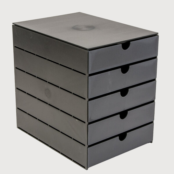 5er Schubladenbox Schwarz passend zu USM Haller