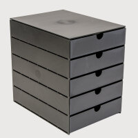 5er Schubladenbox Schwarz passend zu USM Haller