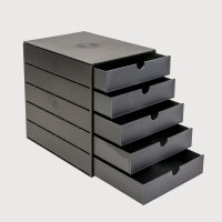 5er Schubladenbox Schwarz passend zu USM Haller