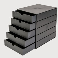 5er Schubladenbox Schwarz passend zu USM Haller