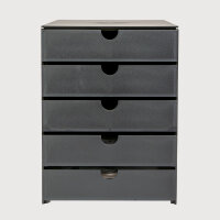 5er Schubladenbox Schwarz passend zu USM Haller