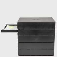 5er Schubladenbox Schwarz passend zu USM Haller