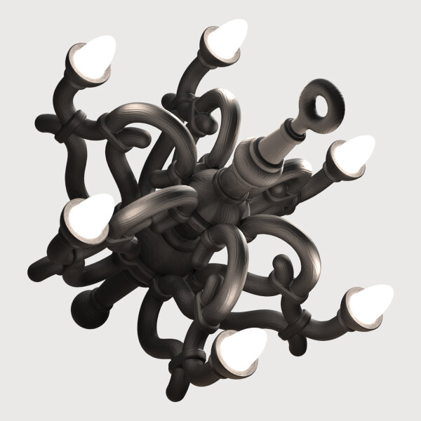 Kronleuchter "Fallen Chandelier" M, Schwarz