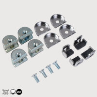 USM Haller Glas-Zwischentablarträger-Set mit Schrauben