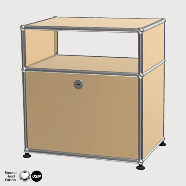 Nachttisch mit großer Klapptür + Zwischentablar, BHT: 0,50 | 0,52 | 0,35 m, verschied. Farben