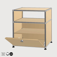 Nachttisch mit großer Klapptür +...