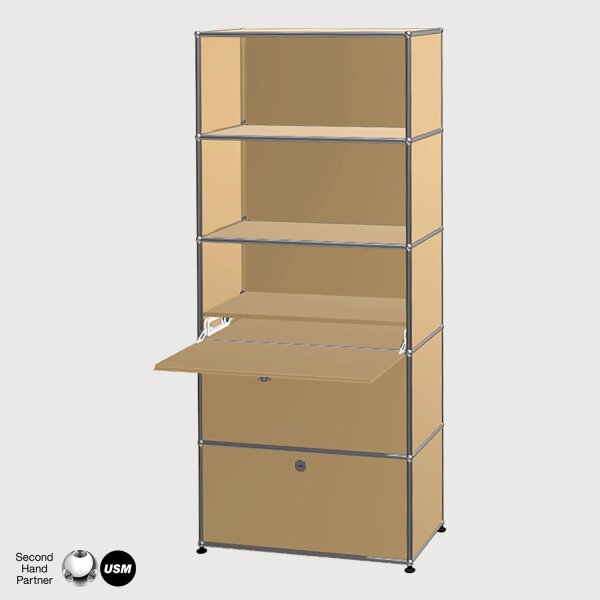 Sekretär hoch / Schreibtisch / Highboard 5 FA, BHT: 0,75 | 1,75 | 0,35 m, 3 KL, 1 ZT, verschied. Farben
