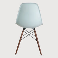 Eames Plastic Side Chair DSW mit Sitzpolster, Hellblau