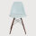Eames Plastic Side Chair DSW mit Sitzpolster, Hellblau