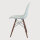 Eames Plastic Side Chair DSW mit Sitzpolster, Hellblau