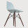 Eames Plastic Side Chair DSW mit Sitzpolster, Hellblau