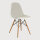 Eames Plastic Side Chair DSW mit Vollpolsterung, Weiß
