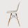 Eames Plastic Side Chair DSW mit Vollpolsterung, Weiß