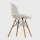 Eames Plastic Side Chair DSW mit Vollpolsterung, Weiß