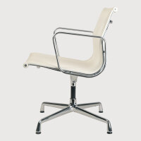 Bürostuhl Charles Eames Alu Chair EA 107 mit Netzgewebe, Weiß
