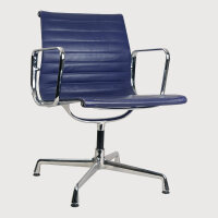 Bürostuhl Charles Eames Alu Chair EA 107 mit Leder,...