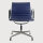 Bürostuhl Charles Eames Alu Chair EA 107 mit Leder, Blau