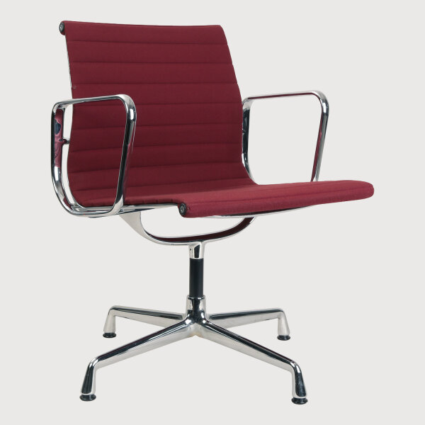 Bürostuhl Charles Eames Alu Chair EA 108, Hopsak, Bordeaux