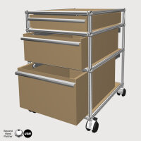 Rollcontainer, 3 Auszüge, BHT: 39,5 | 60,5 | 50 cm,...