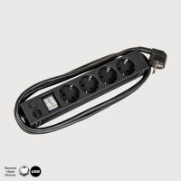 USM 4er Schutzkontakt-Steckdosenleiste, Kabel 2,5  m, mit...