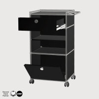 Schmale Kaffeebar auf Rollen, BHT: 0,50 | 0,97 | 0,35 m, 1 KL, 1 VA, verschied. Farben